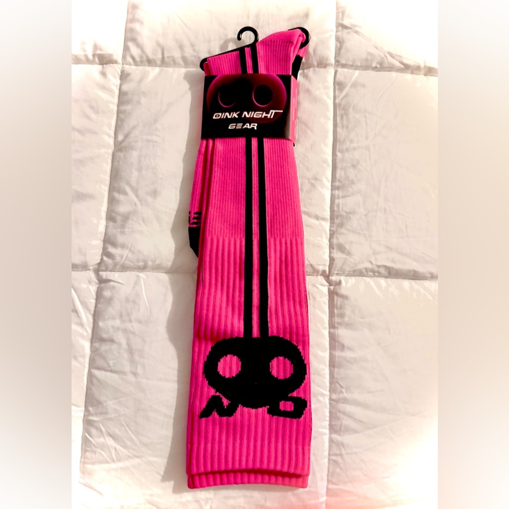 Pink and Black Knee Knee-High Socks